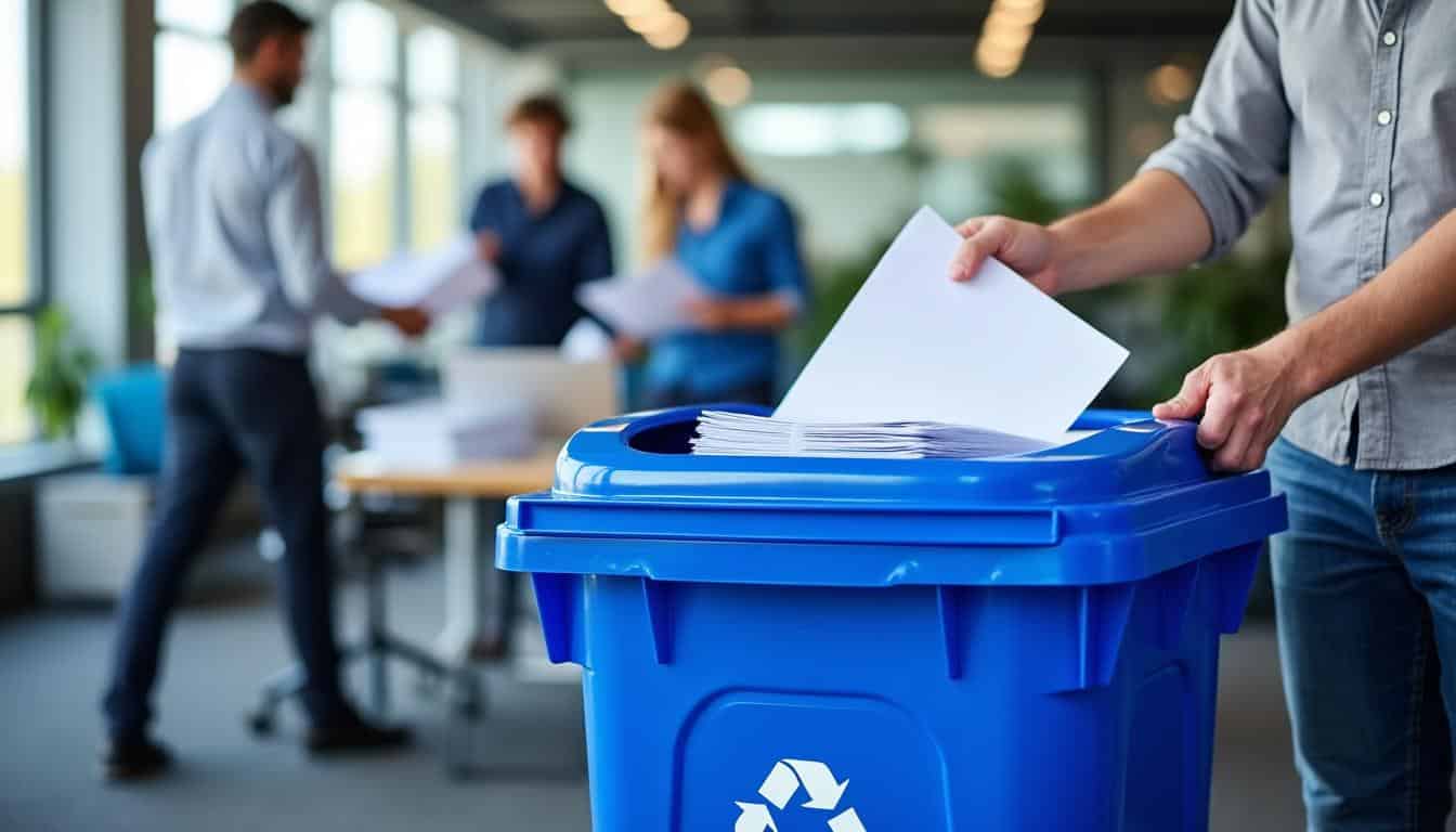 Illustration: Pourquoi choisir un conteneur adapté pour le recyclage du papier en entreprise ou collectivité ?