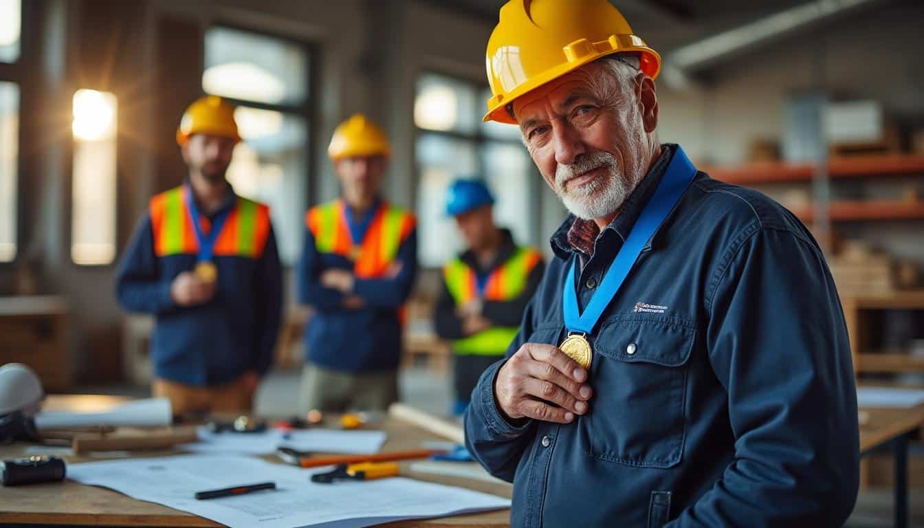 Illustration: Comprendre la médaille du travail dans le secteur du BTP : origine et signification