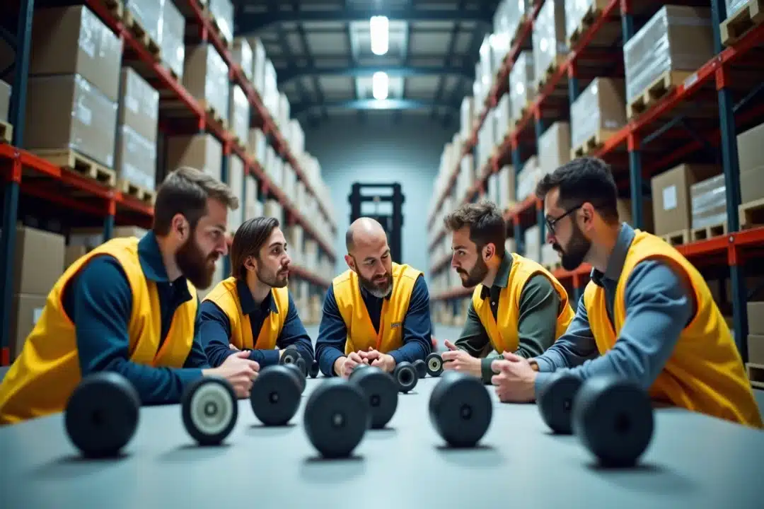Comment choisir des roulettes pour chariots de manutention en entrepôt et optimiser vos déplacements de stock ?